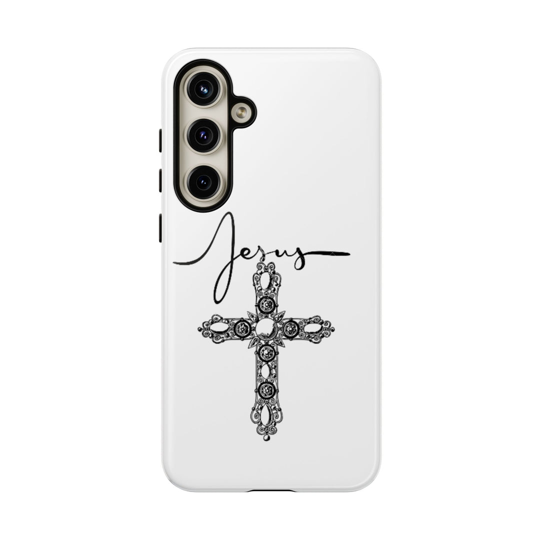 Stylish Tough Case with Jesus Design - Faith-Inspired Phone Cover, Christian Gift, Custom Phone Accessory, Unique Cell Phone Case
