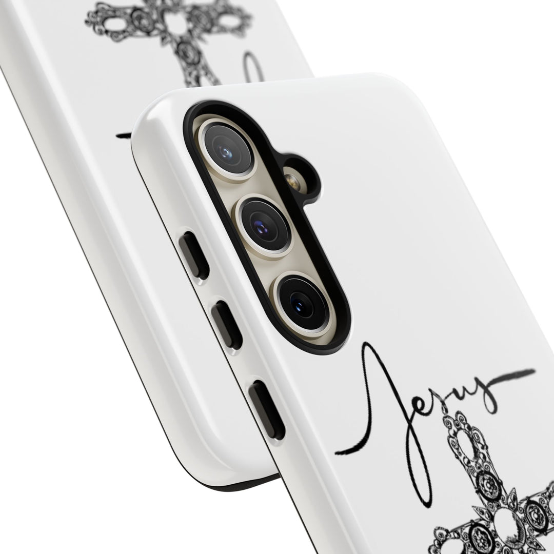 Stylish Tough Case with Jesus Design - Faith-Inspired Phone Cover, Christian Gift, Custom Phone Accessory, Unique Cell Phone Case