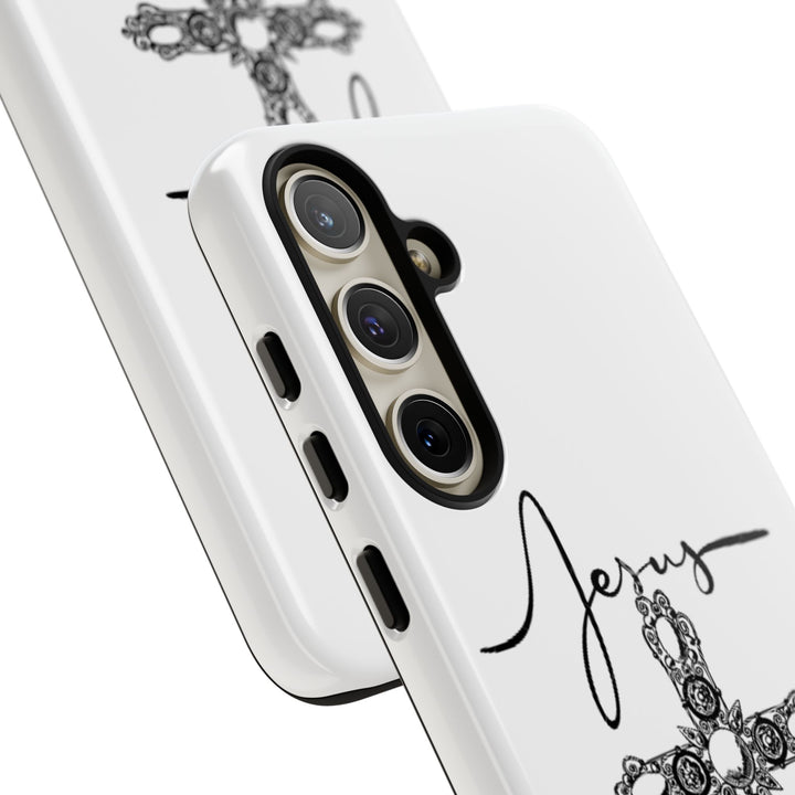 Stylish Tough Case with Jesus Design - Faith-Inspired Phone Cover, Christian Gift, Custom Phone Accessory, Unique Cell Phone Case