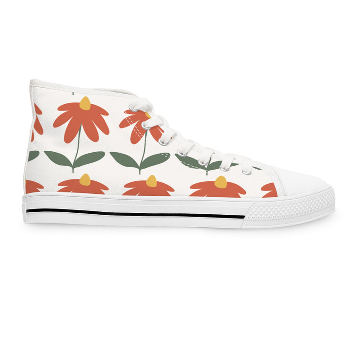 Floral Women's High Top Sneakers - Stylish & Comfortable