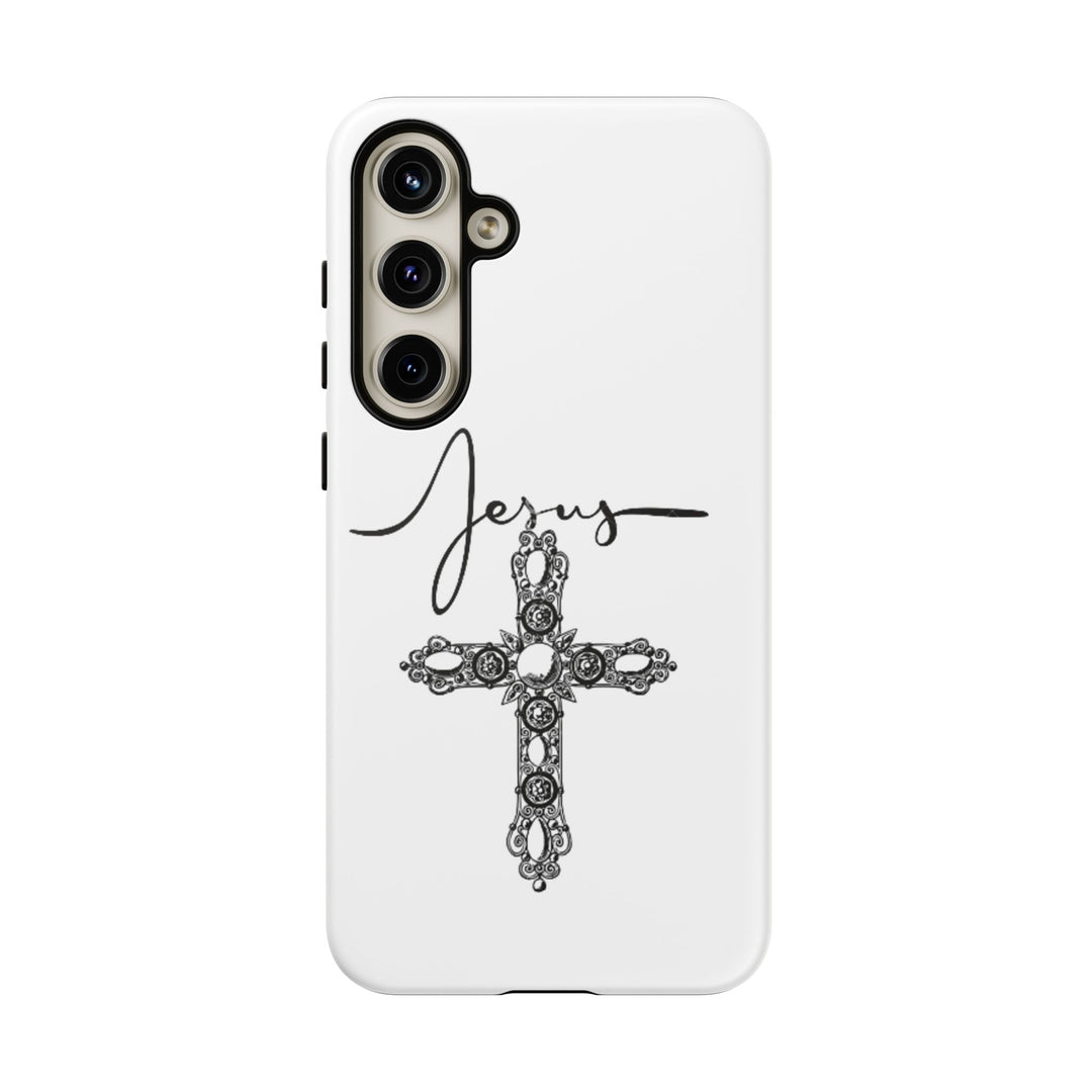 Stylish Tough Case with Jesus Design - Faith-Inspired Phone Cover, Christian Gift, Custom Phone Accessory, Unique Cell Phone Case