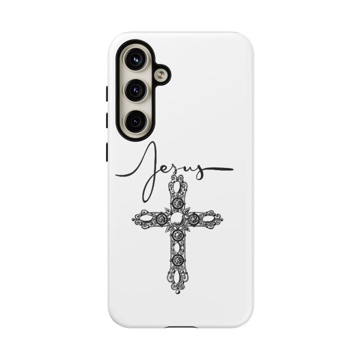 Stylish Tough Case with Jesus Design - Faith-Inspired Phone Cover, Christian Gift, Custom Phone Accessory, Unique Cell Phone Case