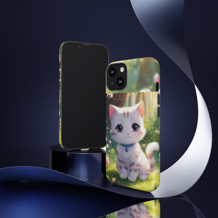 Cute Ai Cat Phone Case - Tough Protection with Floral Design for Cat Lovers