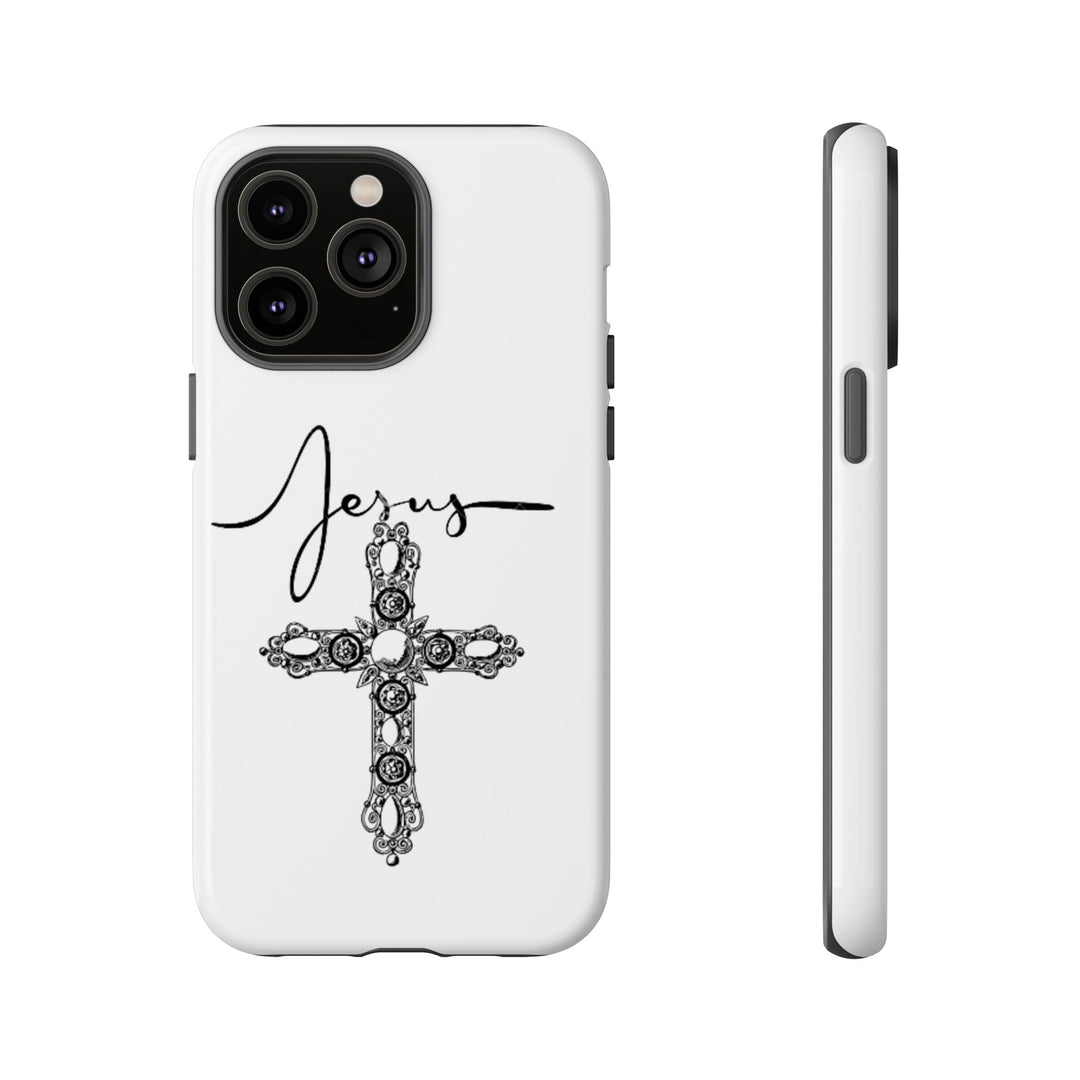 Stylish Tough Case with Jesus Design - Faith-Inspired Phone Cover, Christian Gift, Custom Phone Accessory, Unique Cell Phone Case