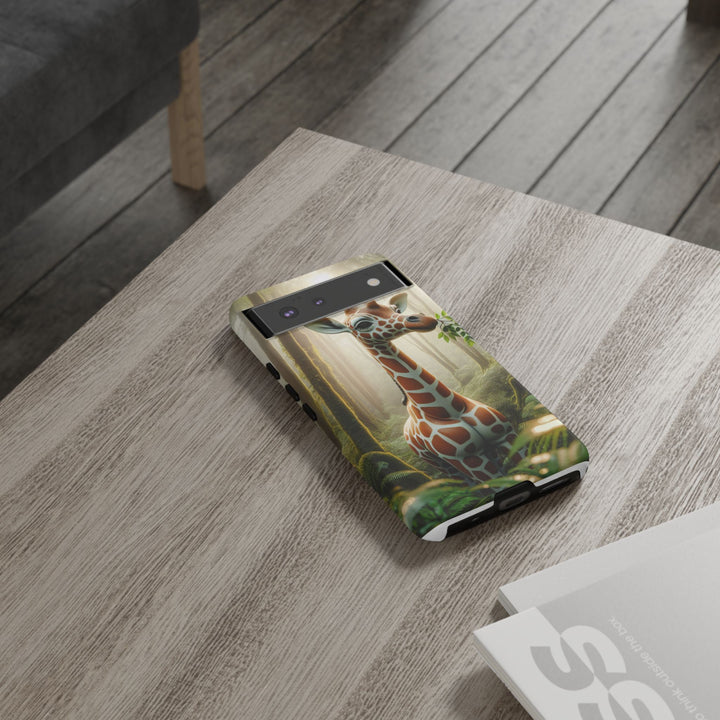 Giraffe Tough Phone Case - Cute Animal Design for Nature Lovers