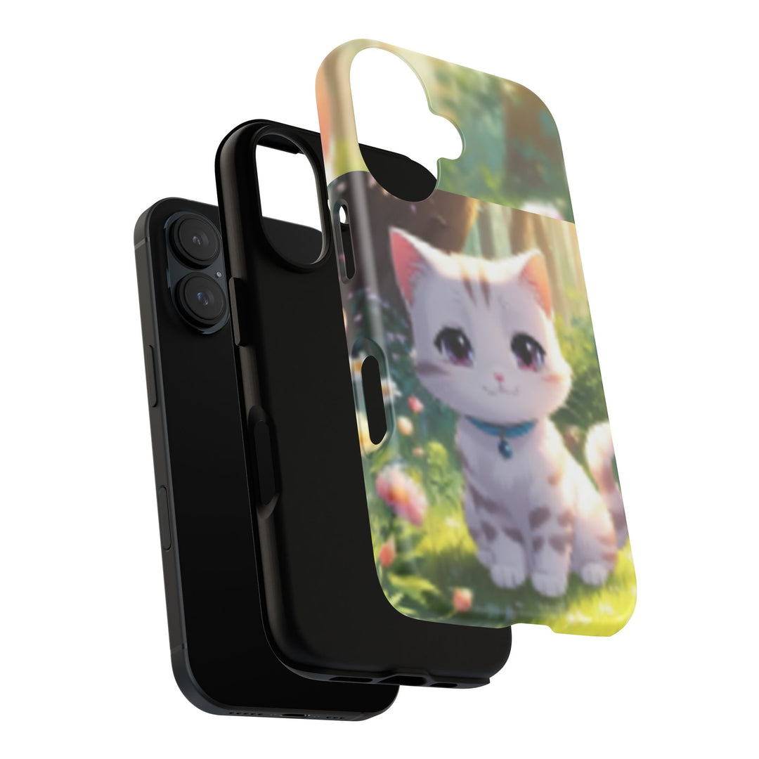 Cute Ai Cat Phone Case - Tough Protection with Floral Design for Cat Lovers