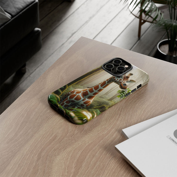 Giraffe Tough Phone Case - Cute Animal Design for Nature Lovers