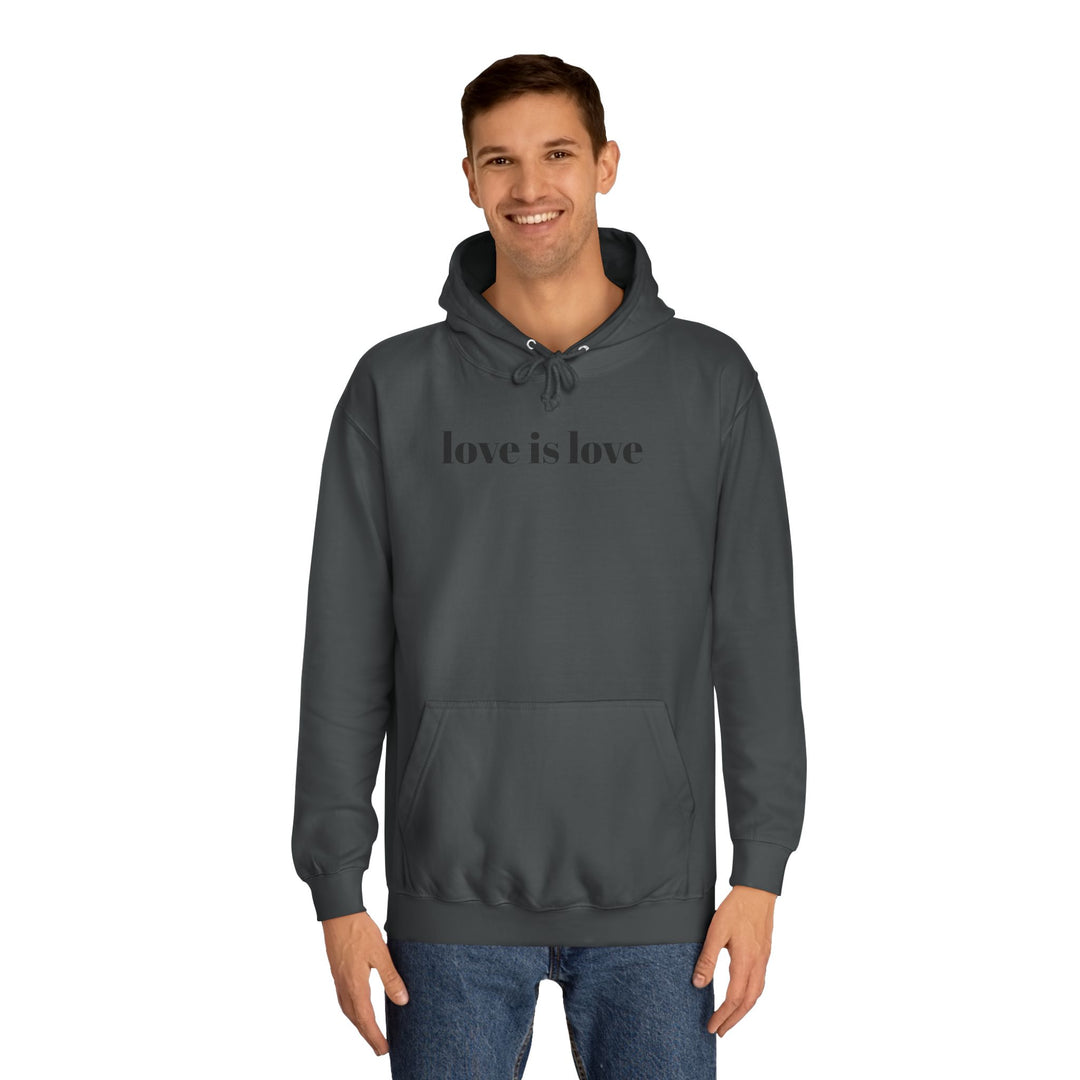 Unisex Love is Love Hoodie - Rainbow College Sweatshirt for Pride, LGBTQ+, Everyday Wear, Gift, Casual Style