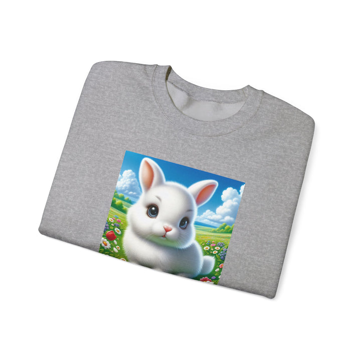 Cute Bunny Design Crewneck Sweatshirt, Cozy Sweatshirt, Spring Fashion, Easter Gift, Unisex Pullover, Animal Lover Apparel