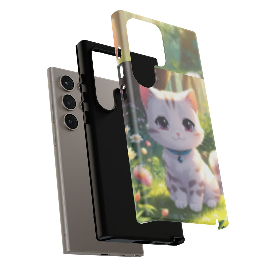 Cute Ai Cat Phone Case - Tough Protection with Floral Design for Cat Lovers