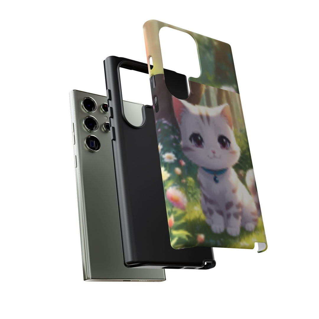 Cute Ai Cat Phone Case - Tough Protection with Floral Design for Cat Lovers