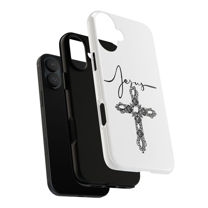 Stylish Tough Case with Jesus Design - Faith-Inspired Phone Cover, Christian Gift, Custom Phone Accessory, Unique Cell Phone Case