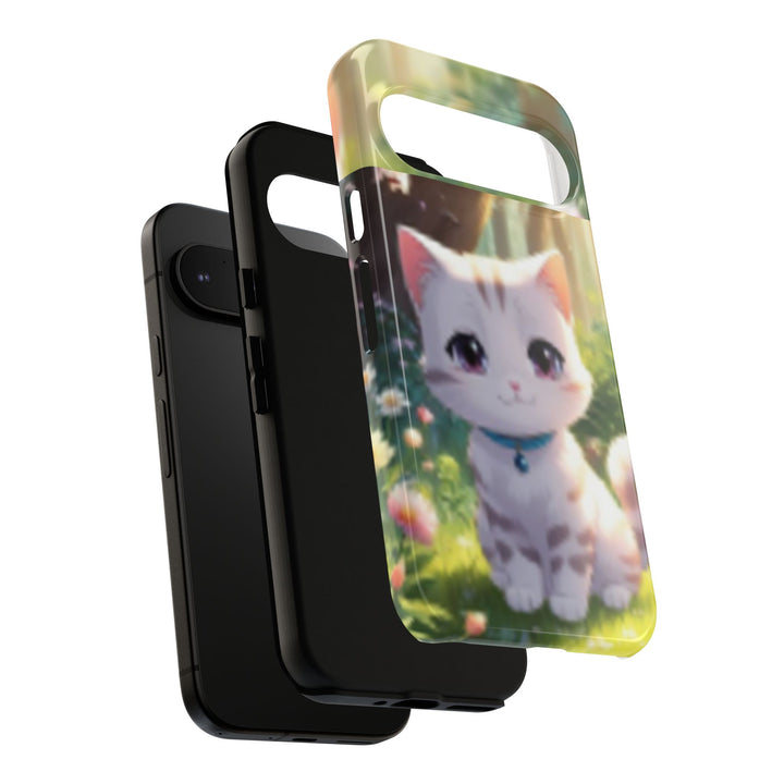 Cute Ai Cat Phone Case - Tough Protection with Floral Design for Cat Lovers