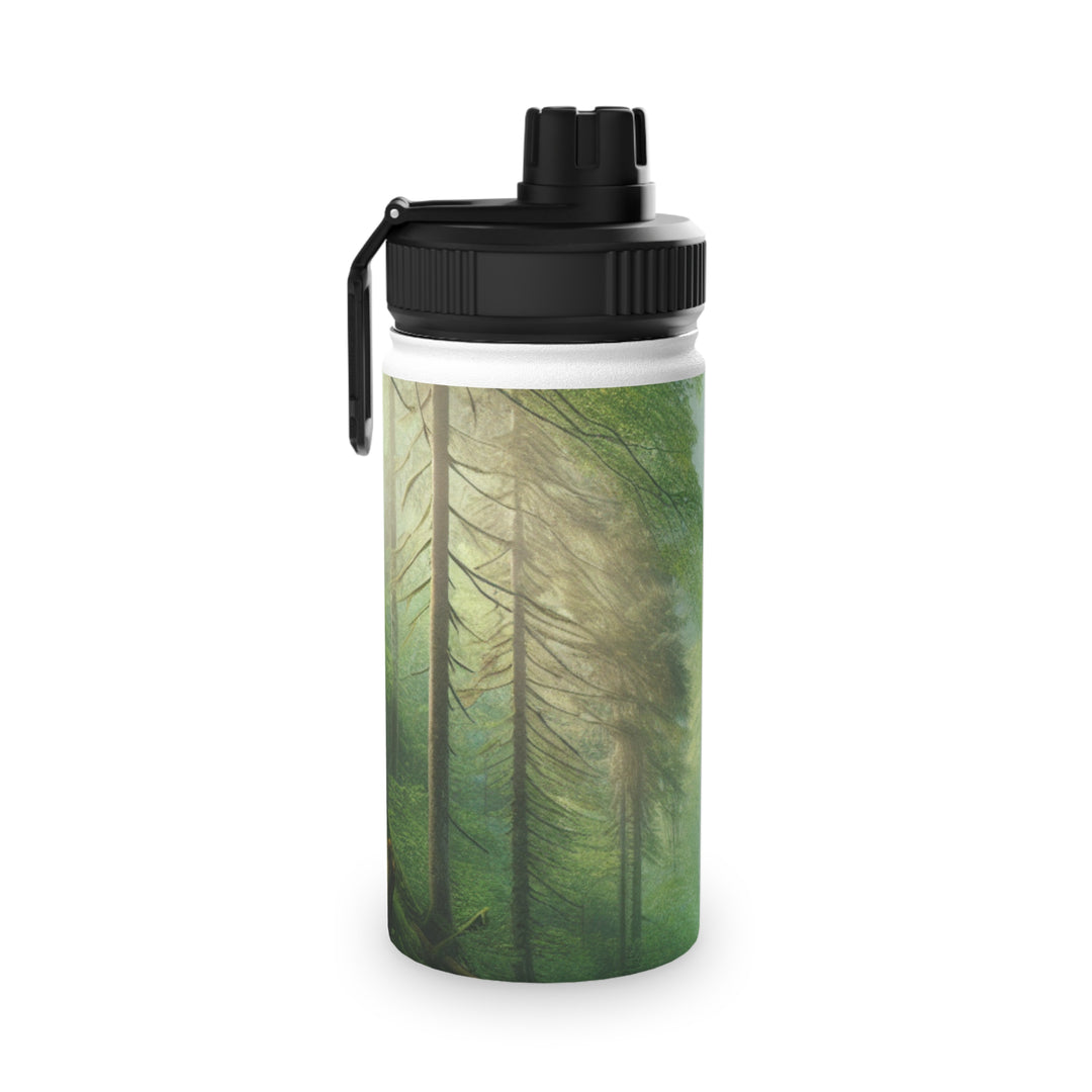 Bear Forest Adventure Stainless Steel Water Bottle with Sports Lid
