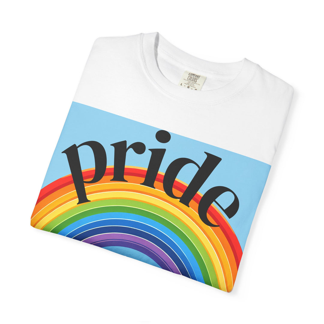 Pride Rainbow T-Shirt | Unisex Garment-Dyed Tee | LGBTQ+ Style, Casual Wear, Gift for Pride Month, Summer Fashion