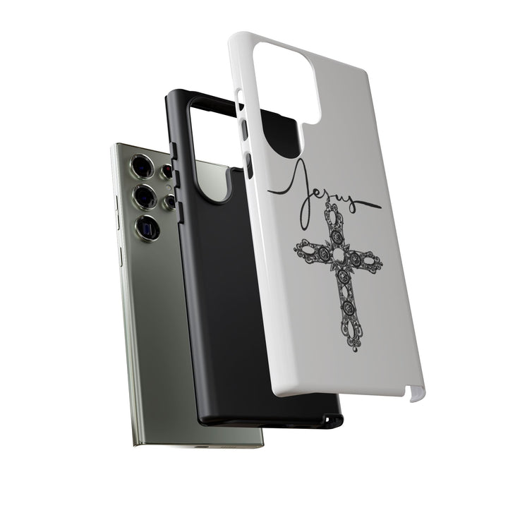 Stylish Tough Case with Jesus Design - Faith-Inspired Phone Cover, Christian Gift, Custom Phone Accessory, Unique Cell Phone Case