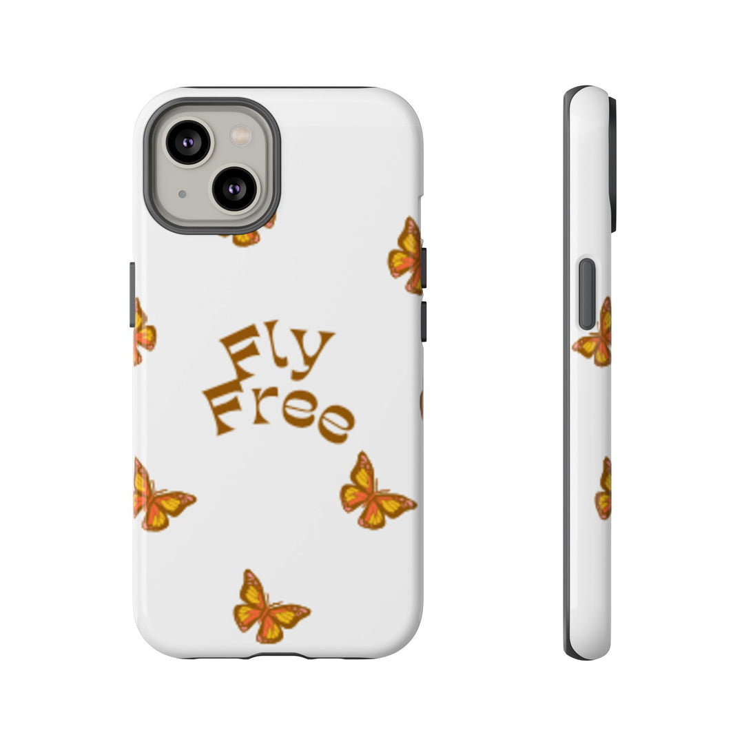 Stylish Phone Case | 'Fly Free' Butterfly Design | Unique Tough Cases
