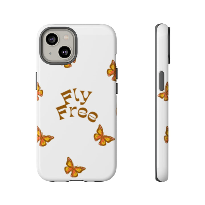 Stylish Phone Case | 'Fly Free' Butterfly Design | Unique Tough Cases