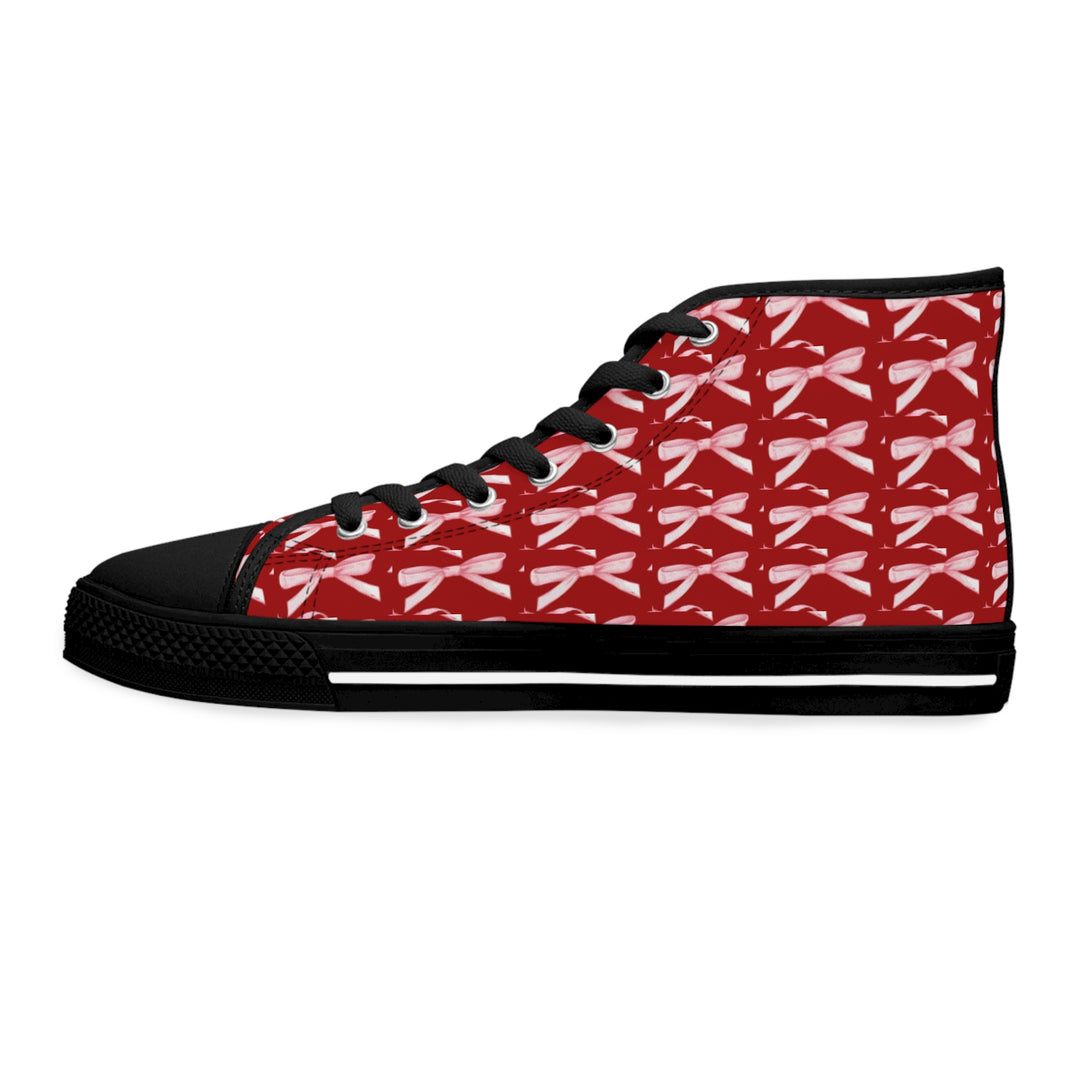 Women’s High Top Sneakers with Cheerful Dragonfly Print