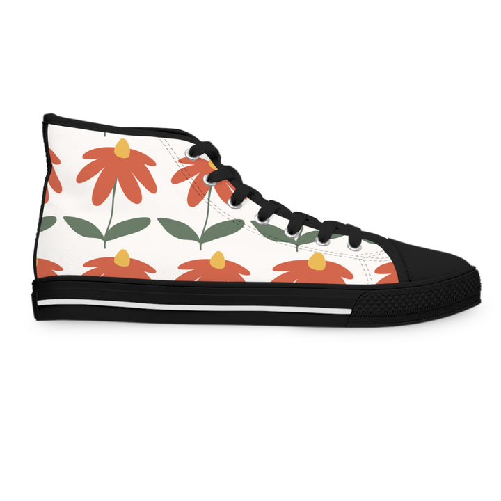 Floral Women's High Top Sneakers - Stylish & Comfortable