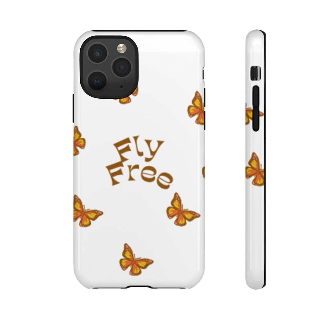 Stylish Phone Case | 'Fly Free' Butterfly Design | Unique Tough Cases