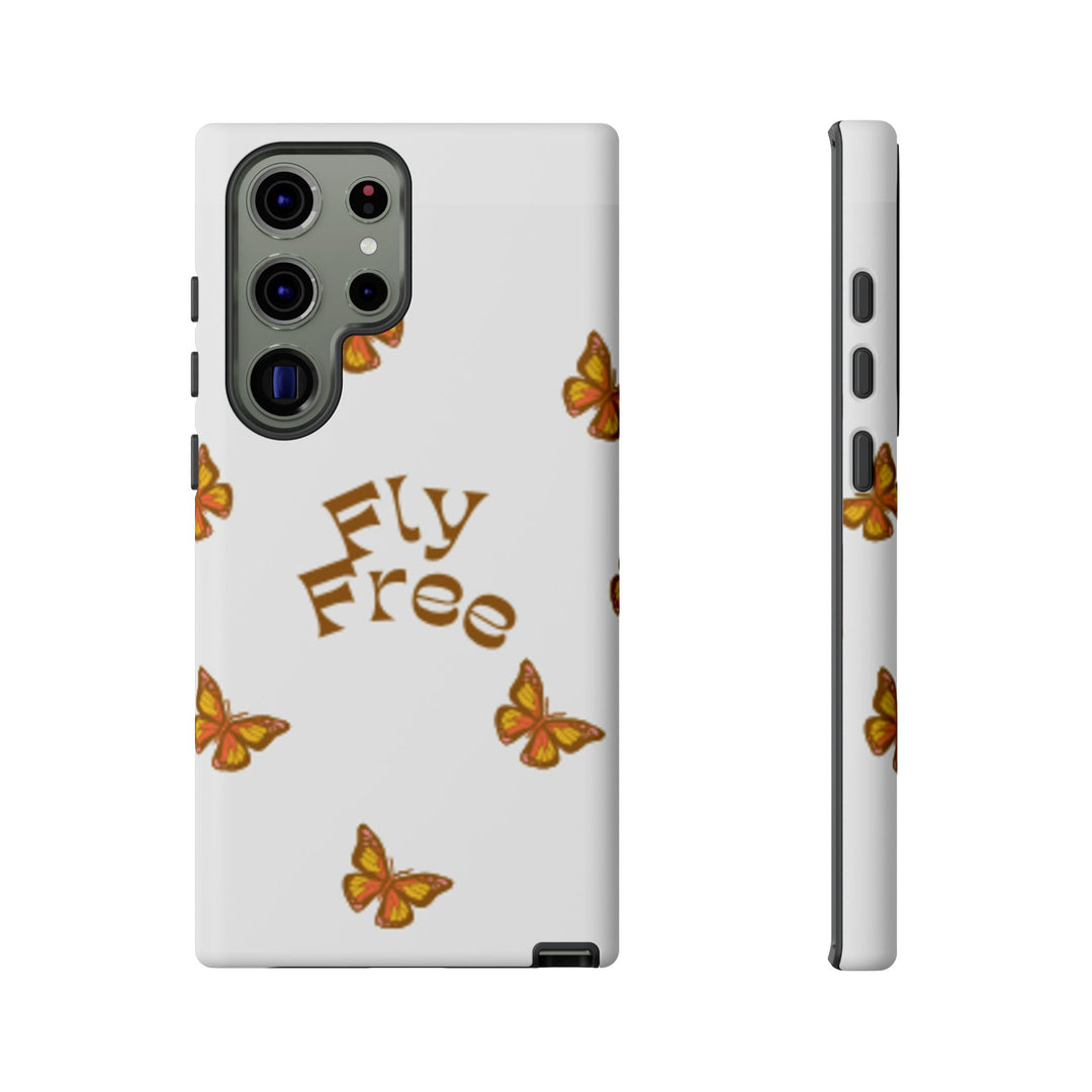 Stylish Phone Case | 'Fly Free' Butterfly Design | Unique Tough Cases