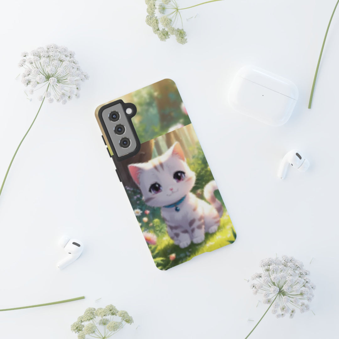 Cute Ai Cat Phone Case - Tough Protection with Floral Design for Cat Lovers