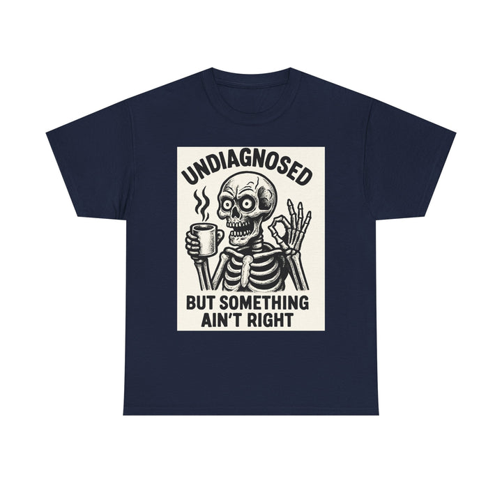 Unisex Heavy Cotton Tee with Skeleton Design - Perfect for Halloween, Gifting, Casual Wear, Party