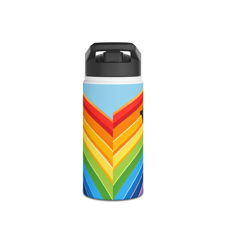 Pride Rainbow Stainless Steel Water Bottle, Eco-Friendly Drinkware, LGBTQ+ Gift, Summer Hydration, Travel Mug, Fitness Water Bottle