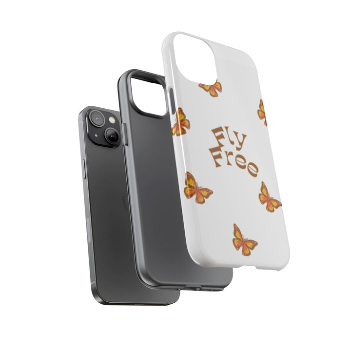 Stylish Phone Case | 'Fly Free' Butterfly Design | Unique Tough Cases