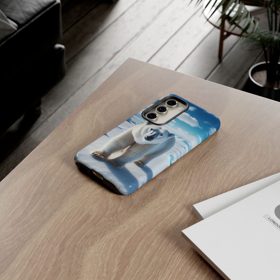 Polar Bear Tough Phone Case - Durable Protector with Arctic Design