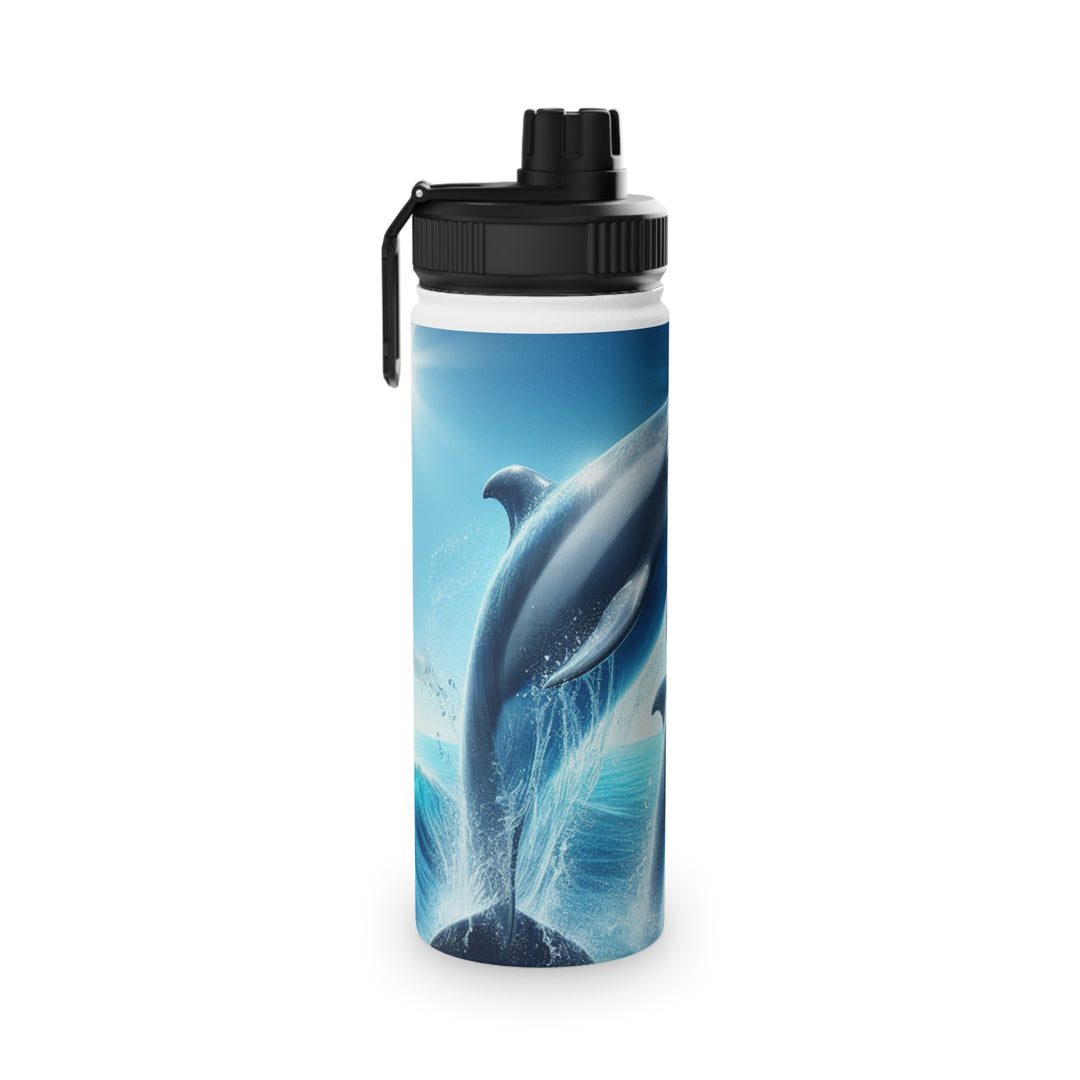 Dolphin Splash Stainless Steel Water Bottle, Perfect for Athletes, Ocean Lovers, Eco-Friendly Gift, Summer Adventure, Hydration on-the-go