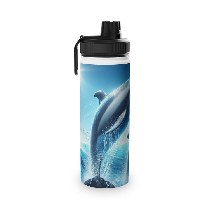 Dolphin Splash Stainless Steel Water Bottle, Perfect for Athletes, Ocean Lovers, Eco-Friendly Gift, Summer Adventure, Hydration on-the-go