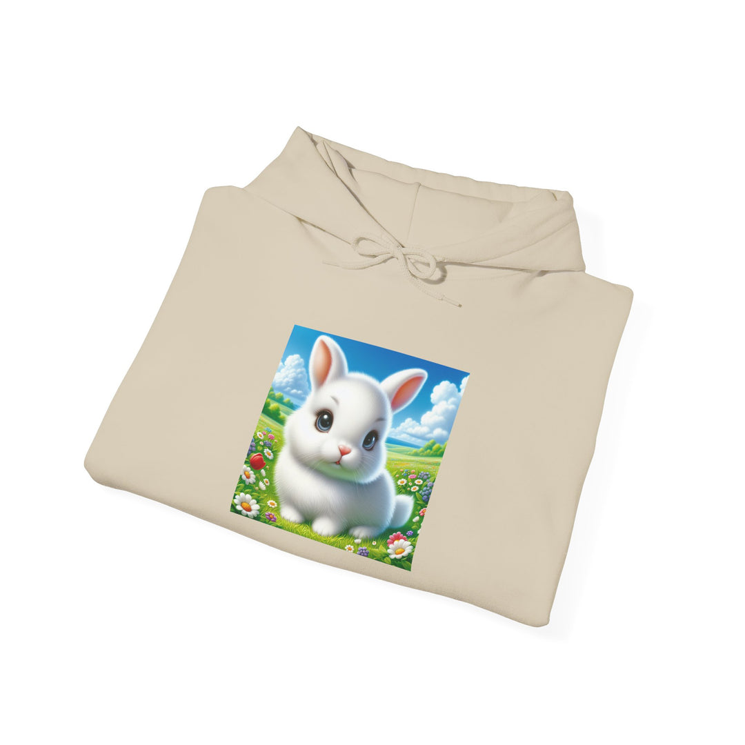 Cute Bunny Hooded Sweatshirt for Animal Lovers, Cozy Apparel for Spring, Easter Gift, Gift for Kids, Casual Wear