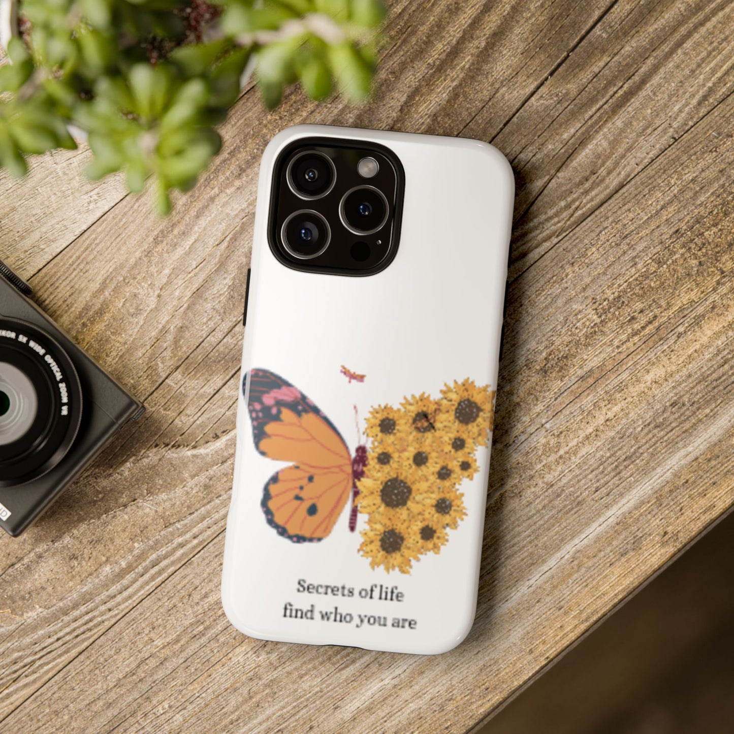 Butterfly & Sunflower Phone Case - "Secrets of Life" Design