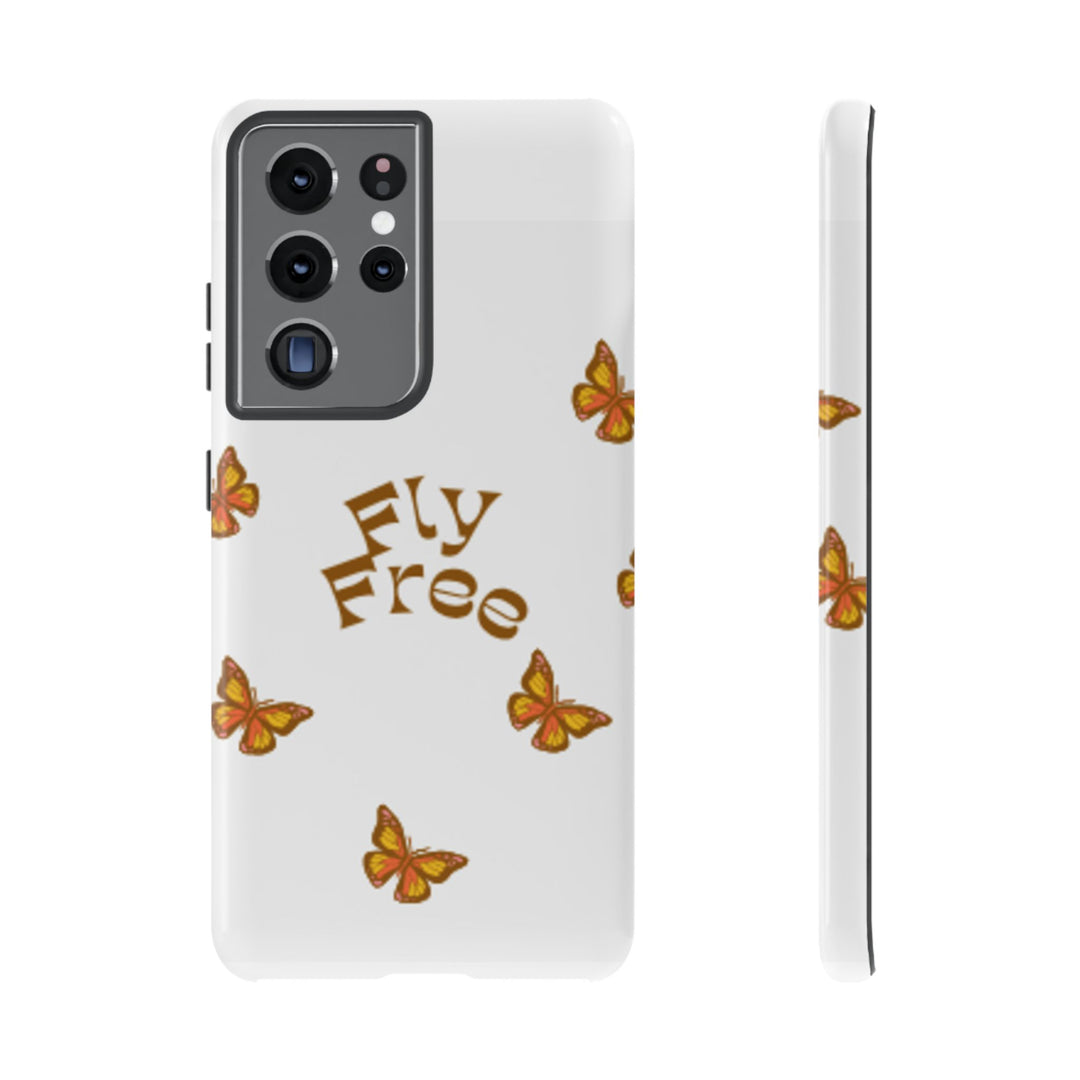 Stylish Phone Case | 'Fly Free' Butterfly Design | Unique Tough Cases