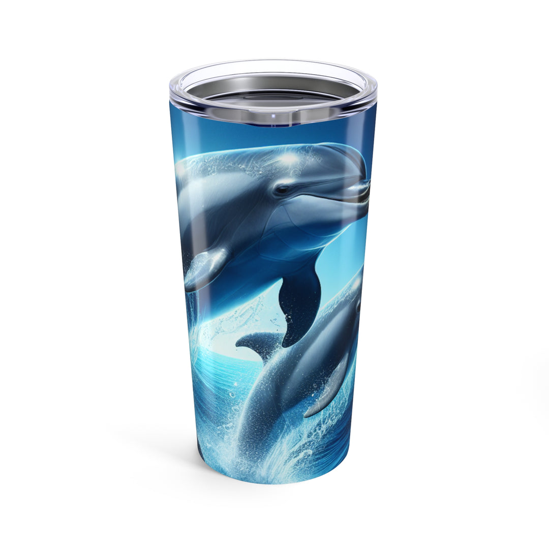Ocean-Inspired Dolphin 20oz Tumbler - Perfect for Beach Lovers & Gifts