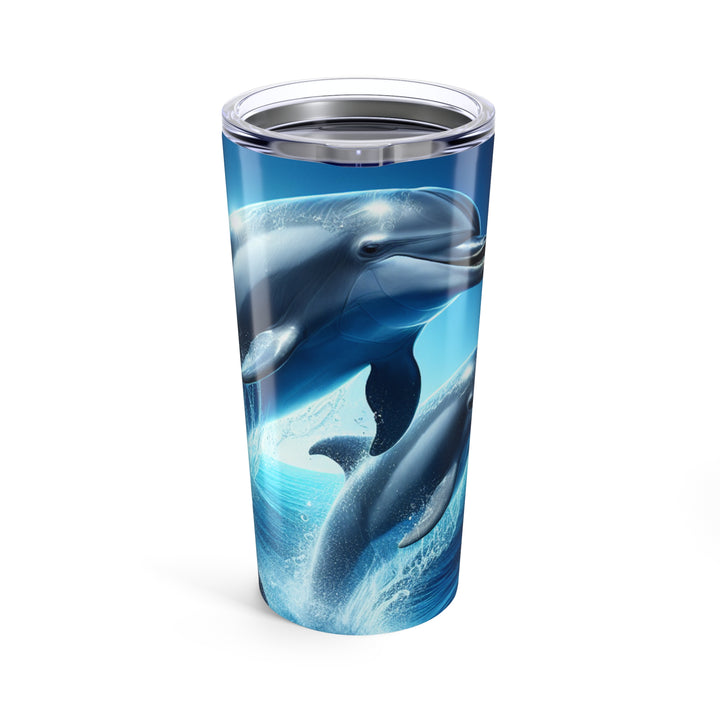 Ocean-Inspired Dolphin 20oz Tumbler - Perfect for Beach Lovers & Gifts