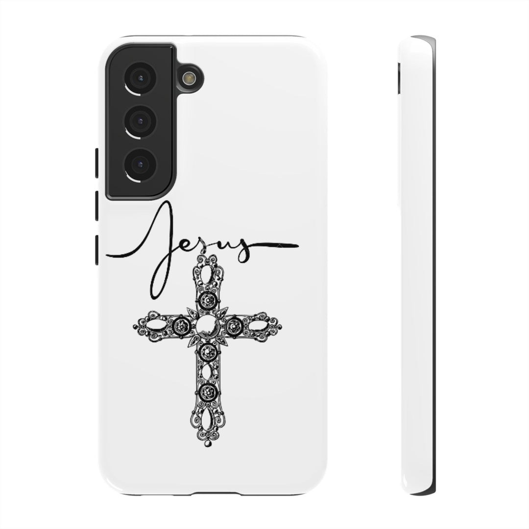 Stylish Tough Case with Jesus Design - Faith-Inspired Phone Cover, Christian Gift, Custom Phone Accessory, Unique Cell Phone Case