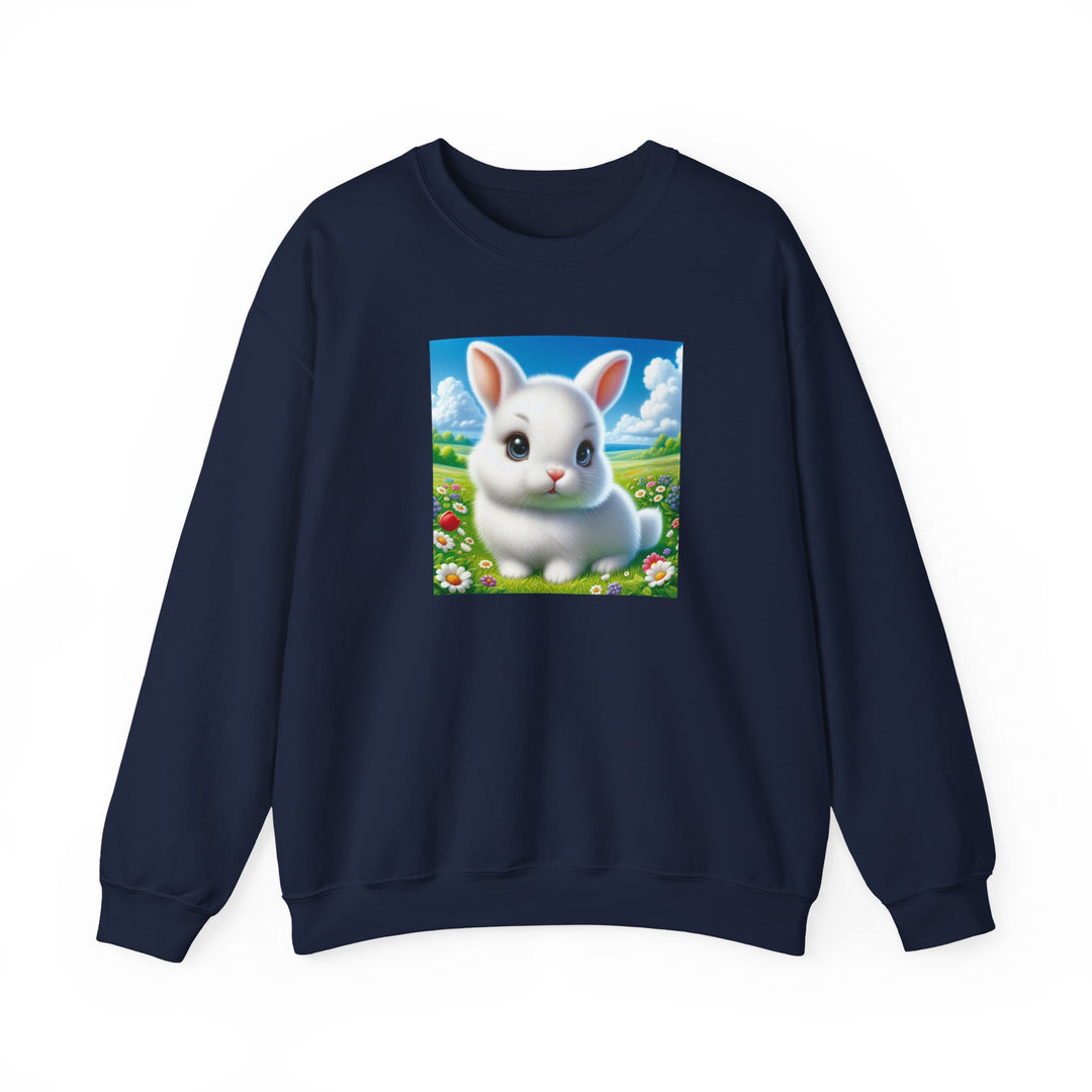 Cute Bunny Design Crewneck Sweatshirt, Cozy Sweatshirt, Spring Fashion, Easter Gift, Unisex Pullover, Animal Lover Apparel