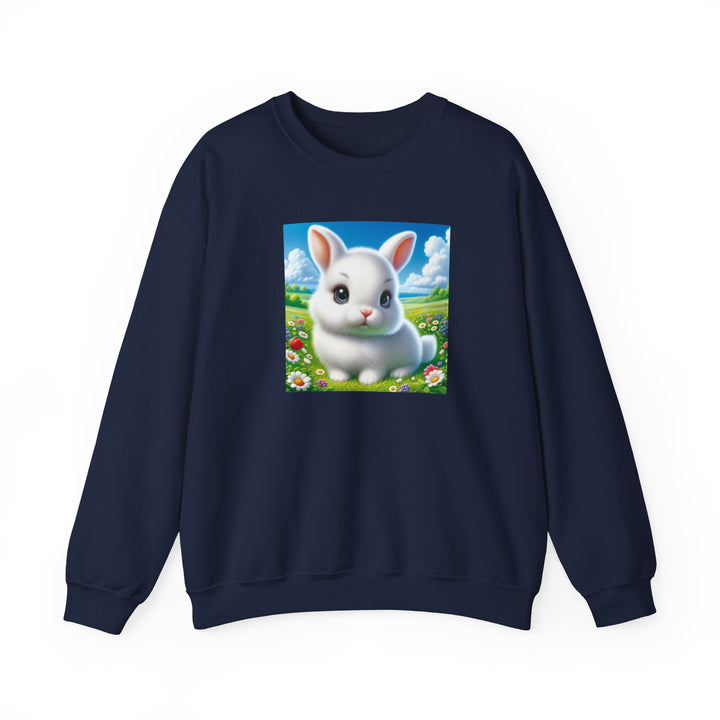 Cute Bunny Design Crewneck Sweatshirt, Cozy Sweatshirt, Spring Fashion, Easter Gift, Unisex Pullover, Animal Lover Apparel