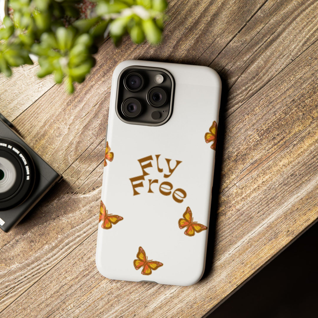 Stylish Phone Case | 'Fly Free' Butterfly Design | Unique Tough Cases