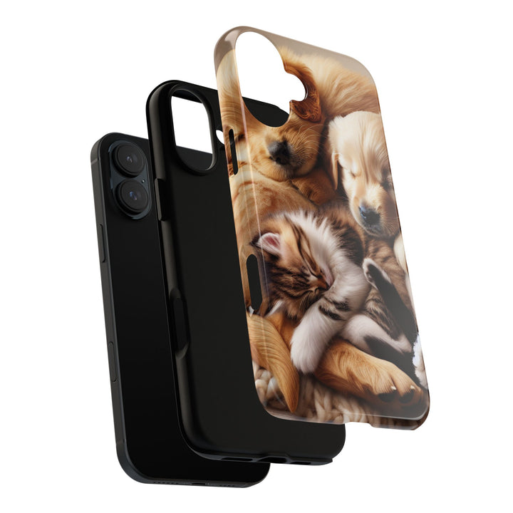 Cute Pets Phone Case - Adorable Dog and Cat Design for Animal Lovers