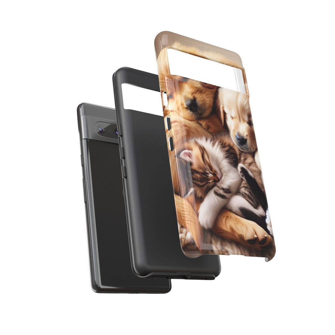Cute Pets Phone Case - Adorable Dog and Cat Design for Animal Lovers