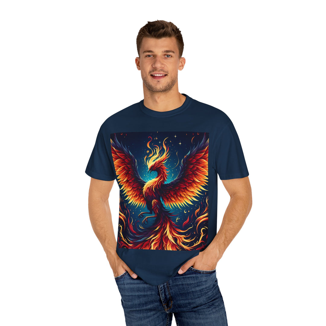 Phoenix Fire Unisex T-Shirt - Artistic Flame Design, Graphic Tee, Trendy Apparel, Gift for Art Lovers, Summer Fashion