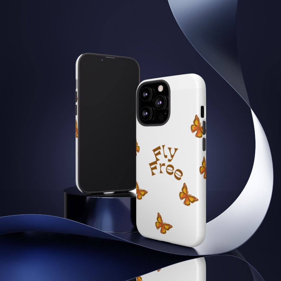 Stylish Phone Case | 'Fly Free' Butterfly Design | Unique Tough Cases