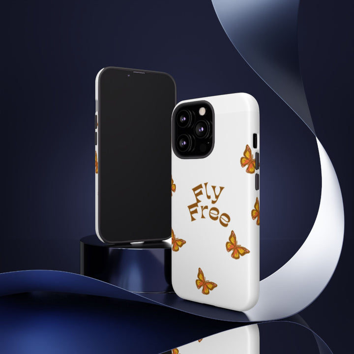Stylish Phone Case | 'Fly Free' Butterfly Design | Unique Tough Cases