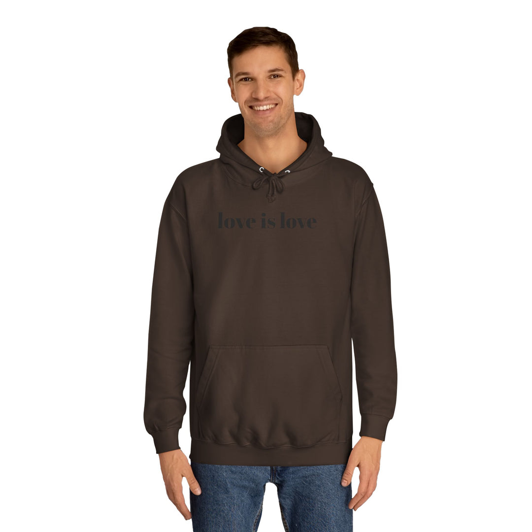Unisex Love is Love Hoodie - Rainbow College Sweatshirt for Pride, LGBTQ+, Everyday Wear, Gift, Casual Style