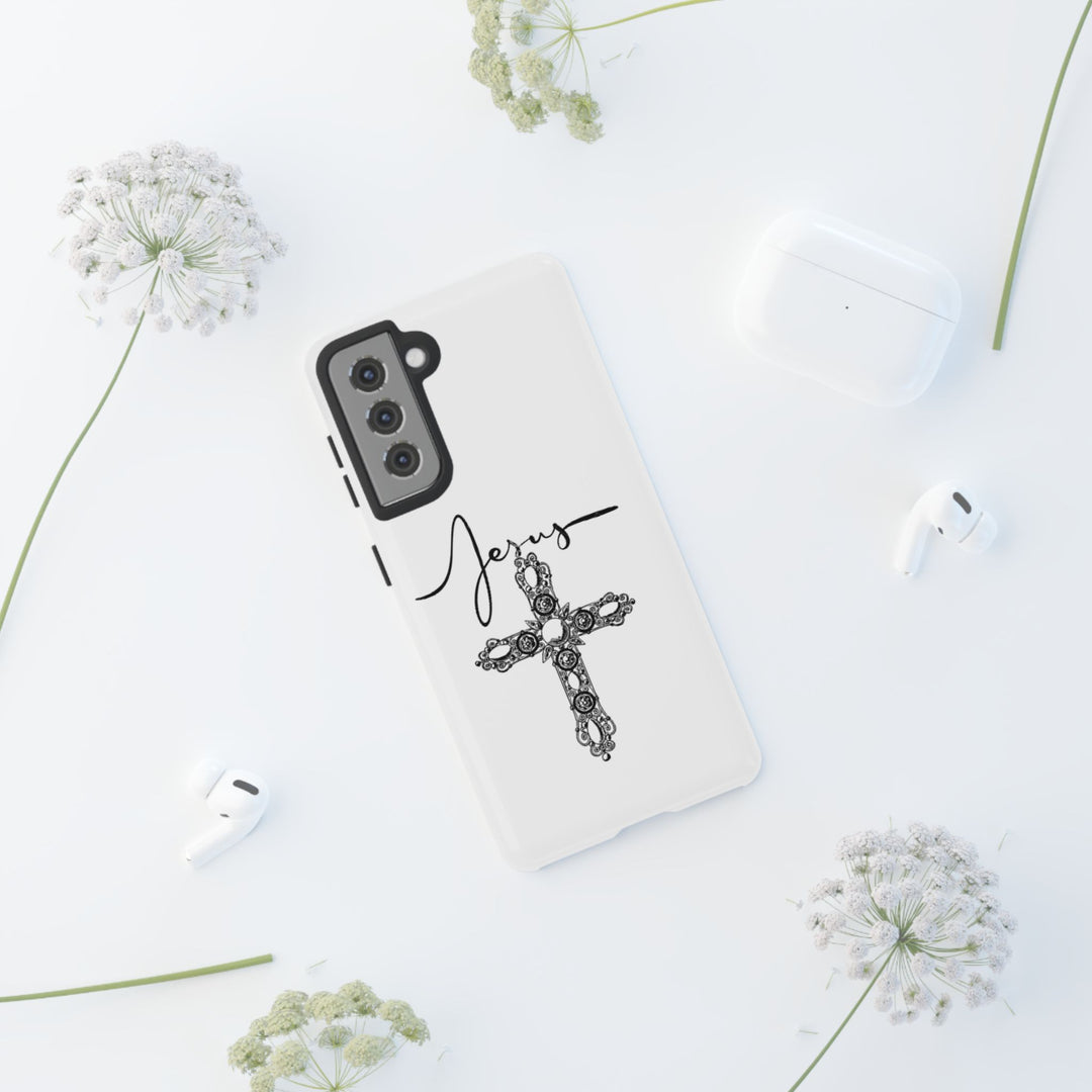 Stylish Tough Case with Jesus Design - Faith-Inspired Phone Cover, Christian Gift, Custom Phone Accessory, Unique Cell Phone Case