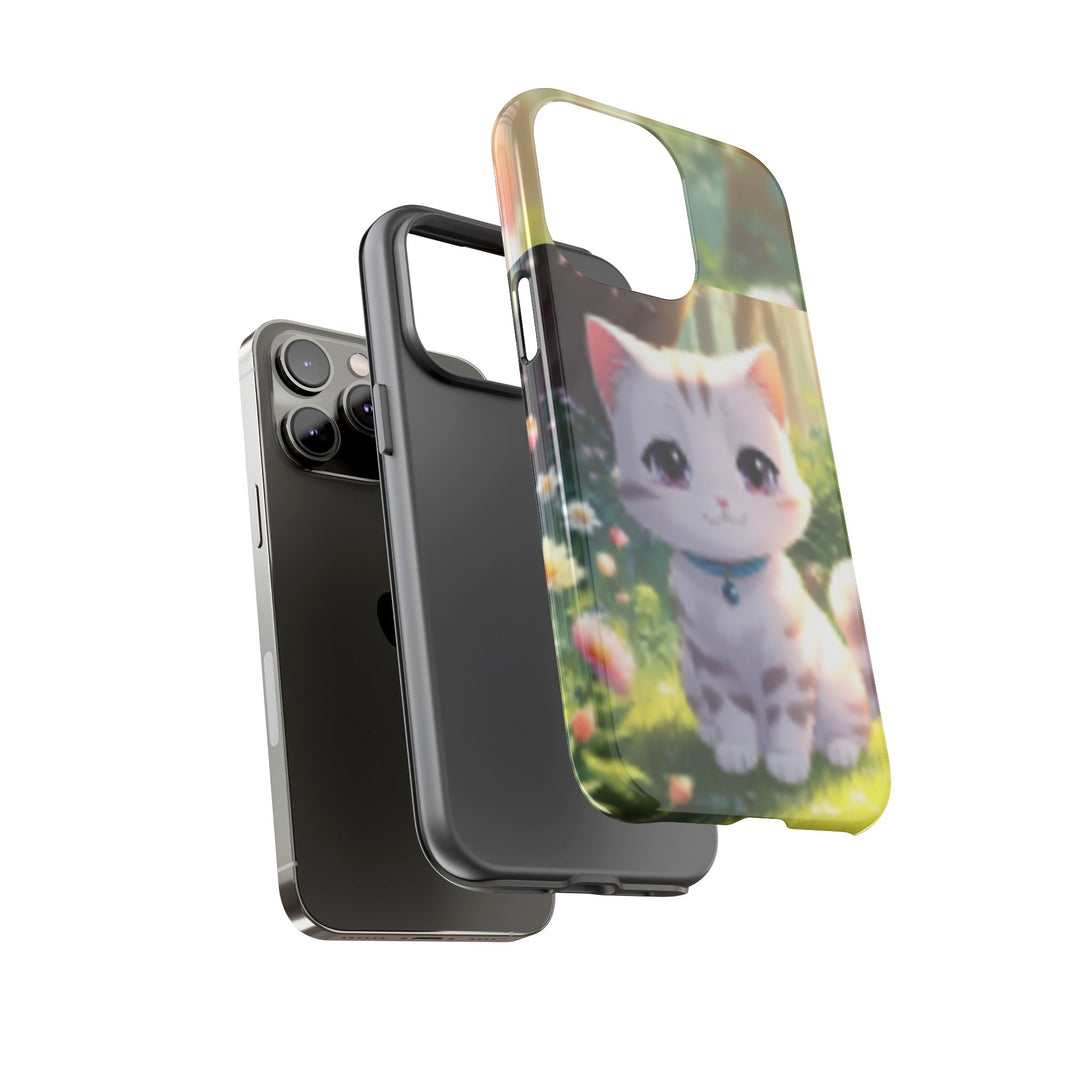 Cute Ai Cat Phone Case - Tough Protection with Floral Design for Cat Lovers